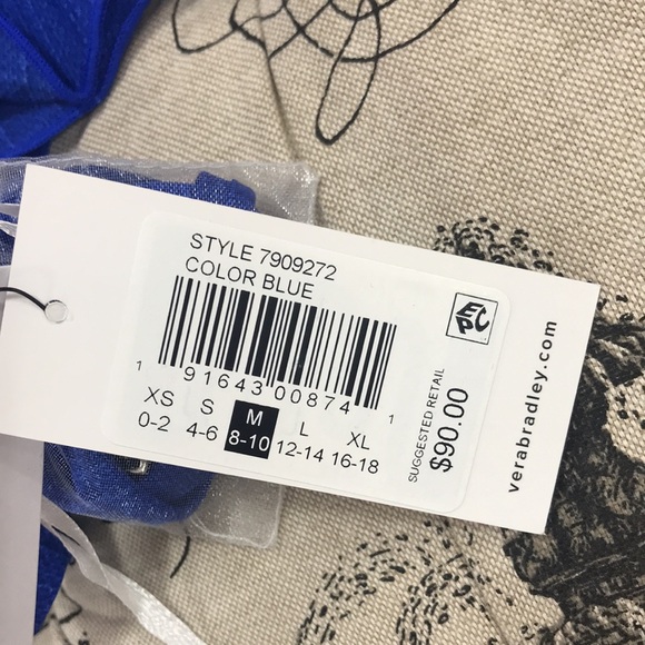 💥 Vera Bradley Chambray Maliyah Ruffled BikiniTop - Picture 7 of 11